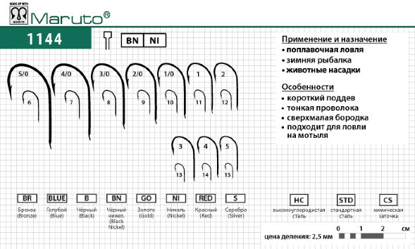 Крючок MARUTO 1144Ni №10 10шт