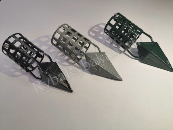 Кормушка Vikfish сербская пуля D25, 70 гр. леска, водоросли