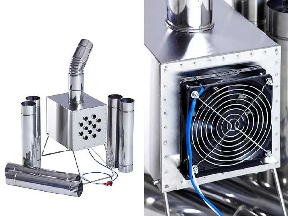 Теплообменник для палатки Вектор-В с вентилятором +8труб 250*170*240