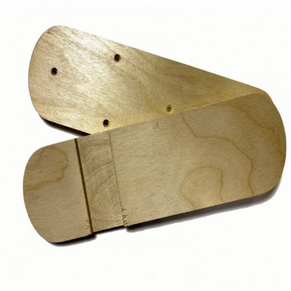 Накладка Маяк для охотничьих лыж деревянная 2шт