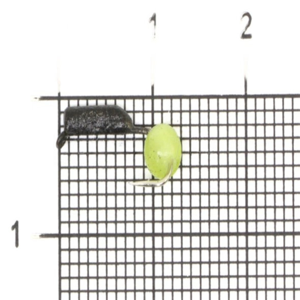 Мормышка вольфрамовая True Weight цена за 1 шт Гвоздешарик гв. d1.5 кош. глаз салатовый