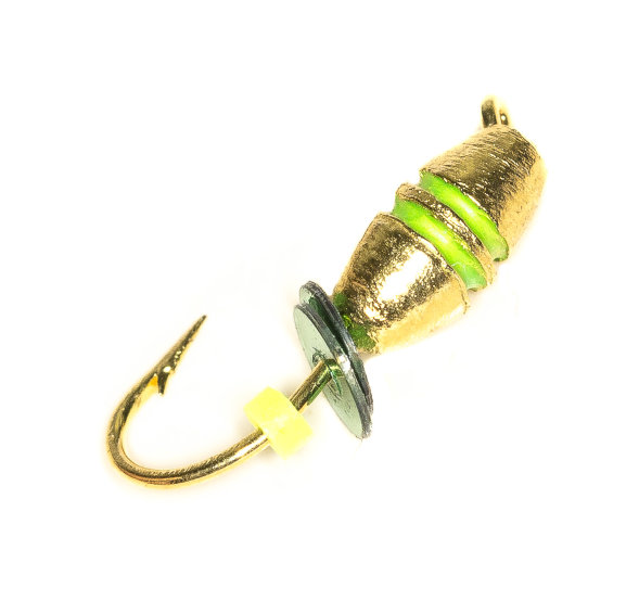 Мормышка вольфрамовая Condor Нимфа с рисками гальваника 4,0 мм, золото 15 шт