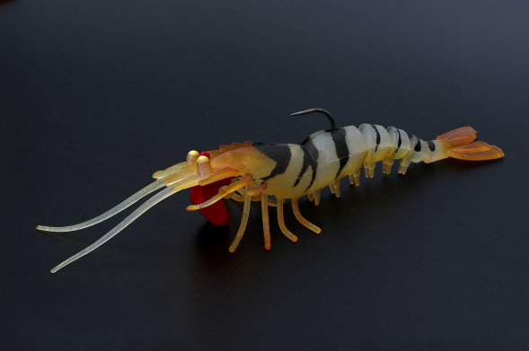 Креветка оснащенная Live Cherabin, размер 100 мм вес 11,0 гр цвет 035 2 шт