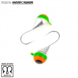 Мормышка вольфрамовая Spider Капля с ушком MW-SP-1140-1-SIL гальв. с покр.