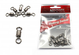 Вертлюг Namazu ROLLING SWIVEL, латунь, цв. BN, р. 1, test-43 кг уп.10 шт