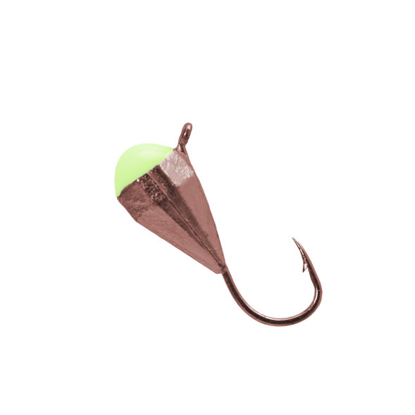 Мормышка вольфрамовая Lumicom Капля граненая с ушком Ф3 медь с ф/к CuP